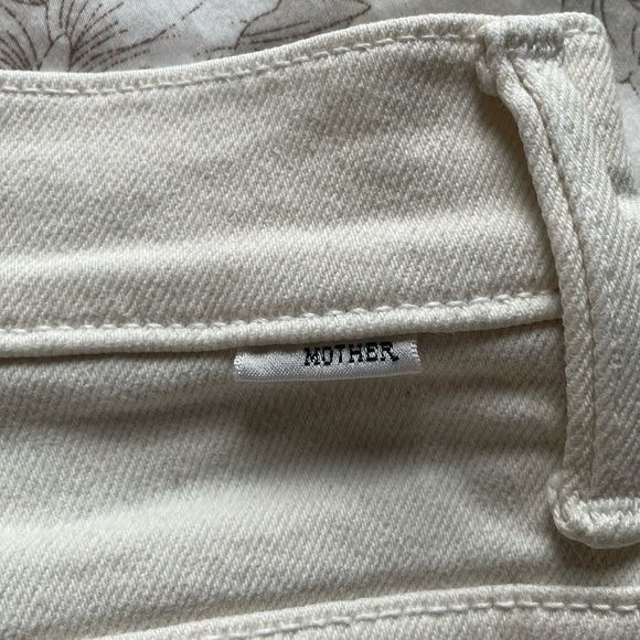 MOTHER High Waisted Weekender Skimp Jeans Second Chance Mashmellow Cream 30 Boho - Picture 8 of 13